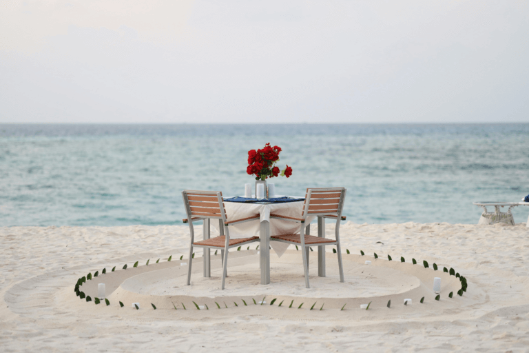 Romantic Beach Dinner in Maldives