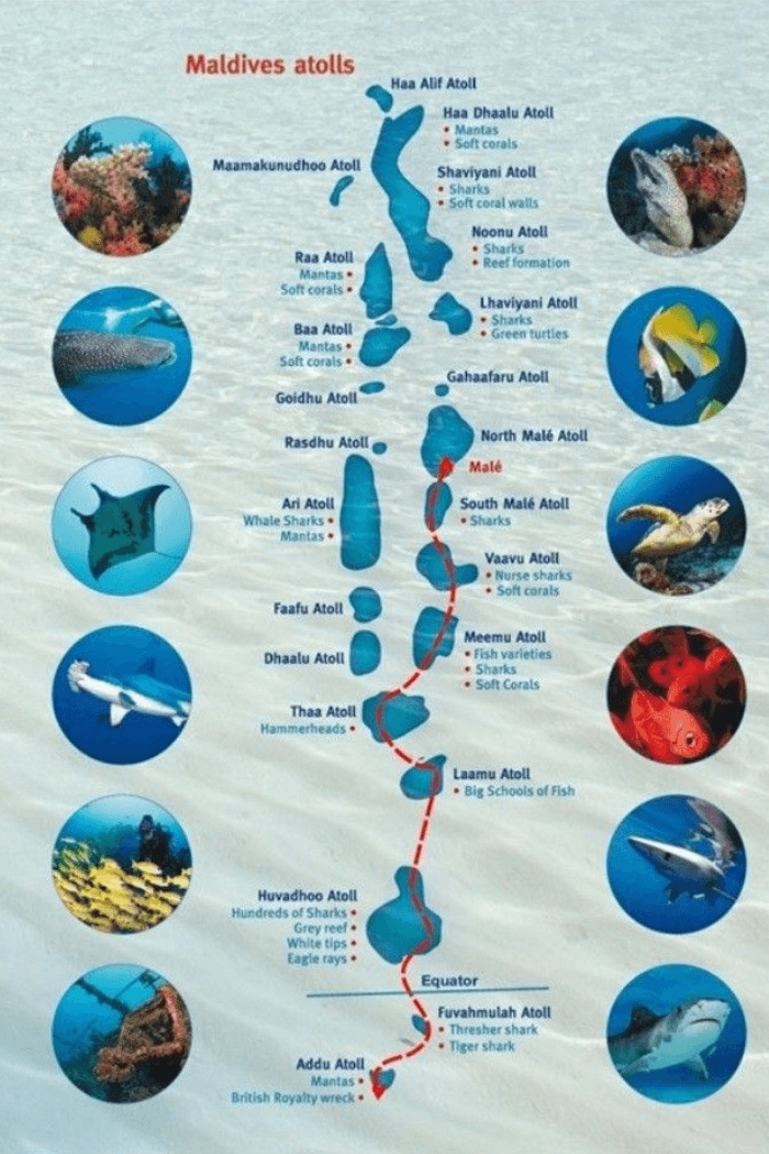 Maldives Island Location & Atolls