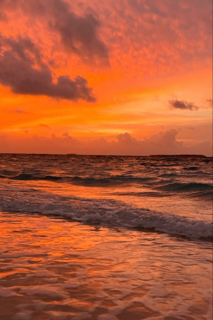 Sunset at the Maldives Island
